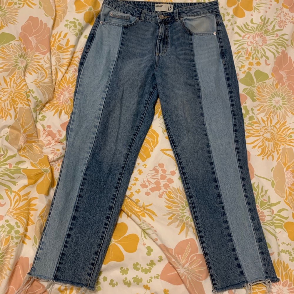 Garage two toned mom jeans